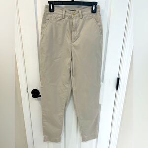 Banana Republic 100% Cotton Khaki Pants Women’s Size 6 Long Length
